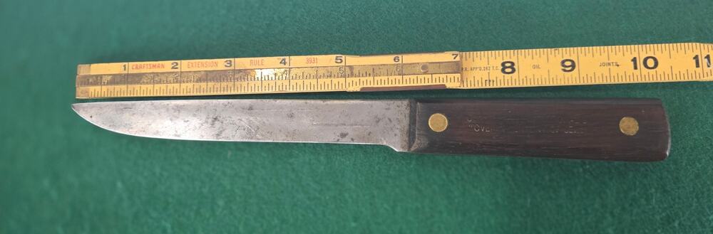 Vintage Carbon Steel Full Tang Chef Knife